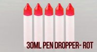 Liquidflasche PEN Dropper- lang 5er 30ml SET ROT Liquidflasche PEN Dropper- lang 5er 30ml SET ROT