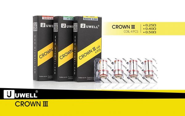 Crown 3 Coils 4er Pack | Verdampferköpfe- by UWELL