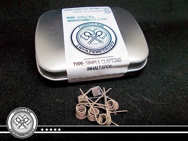 6x Simple Clapton Coils-Hand made-by Ohmslaw Coils