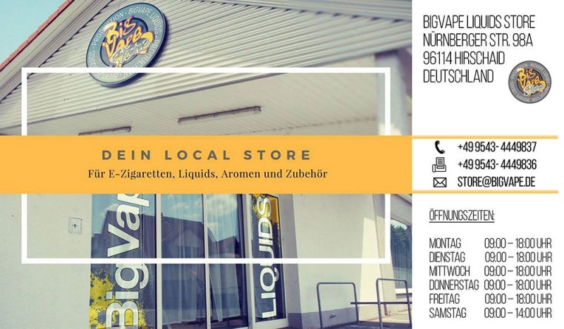 BigVape Liquids- Store Öffnungszeiten