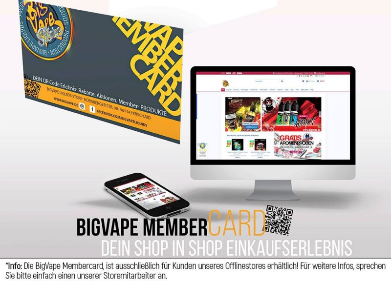 BigVape Liquids Membercard
