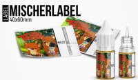 "Mischerlabel- Mr&Mrs Teddy" - High Gloss Etikett für Leerflaschen "Mischerlabel- Mr&Mrs Teddy" - High Gloss Etikett für Leerflaschen
